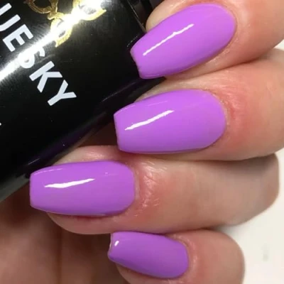 Obrázek BLUESKY Gel Polish, Lila Dust, A58, 10 ml, gelový rozpustný lak na nehty, fialová, pastel, neon (vytvrzení nutné pod UV / LED lampou) balení (x)
