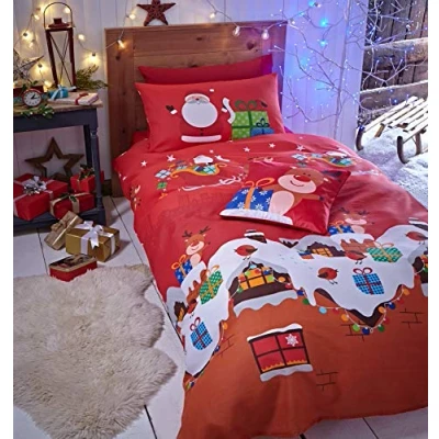 Obrázek Catherine Lansfield Presents DB Quiltset Santa&#039;s, polybavlna, Multi, dvoulůžko