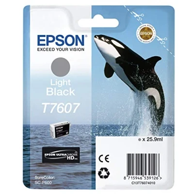 Obrázek Epson Inkoustové náplně EP53912 T76074010, 26 ml, světle černá