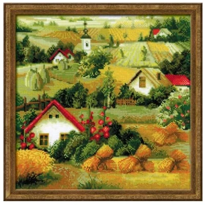 Obrázek Riolis Kreuzstich Set Serbische Landschaft kit15.75 inch X 15.75 10 zählen, Acryl, Mehrfarbig
