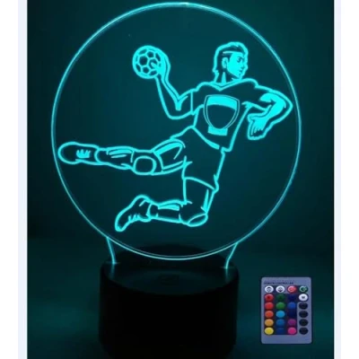Obrázek HPBN8 Ltd Optical Illusions 3D míč noční světlo LED lampy dálkové ovládání 7/16 změna barvy dotykový stůl USB napájení pro děti ložnici dárky k narozeninám dárek