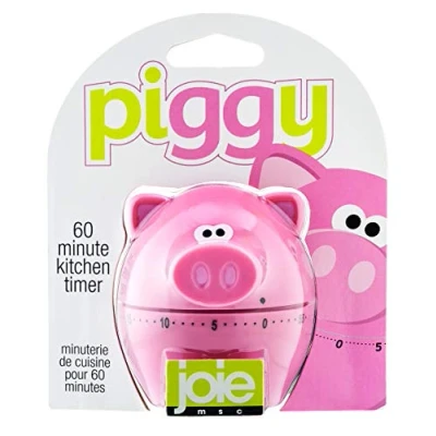 Obrázek MSC International 78039 Joie Piggy Wiggy Timer 60 minut mechanický, plast, růžový