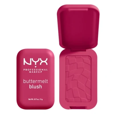 Obrázek NYX Professional Makeup Máselná tvářenka, krémová textura s bambuckým máslem, mandlovým máslem a mangovým snadné roztírání pro svěží vzhled, barva: Butta Than Before