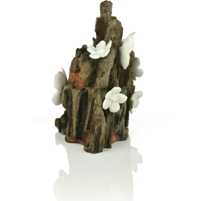 Obrázek biOrb Ornament 46142 květin přírodní kmen stromu s bílými květy, zařízení sladkovodních akvárií a mořskou vodou, dekorace akvária