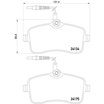 Obrázek Brembo P61109 Přední brzdové destičky, počet 4