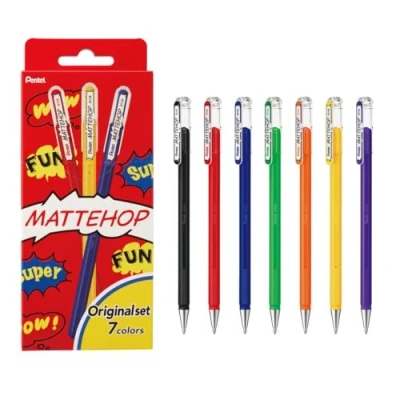 Obrázek Pentel Mattehop Gelroller, 1,0 mm, 7 Stück, Originalfarben