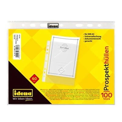 Obrázek Idena 376007 Prospektové pouzdro formát DIN A5, 60µ, zdrsněné, 100 kusů