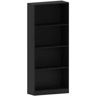 Obrázek Vida Designs Cambridge Vierfächriges Hochregal, Schwarz, Hölzern, Regalsystem, Ausstellen, Darstellen, Möbelstück, Möbel, Büro, Wohnung, Wohnzimmer, 4 Etagen groß