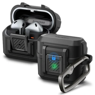 Obrázek Spigen Lock Fit Pouzdro Černý Samsung Galaxy Buds 3/3 Pro