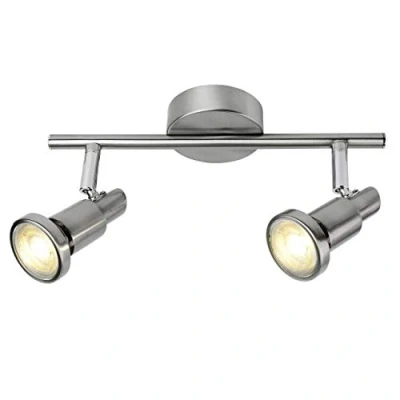Obrázek BRILLIANT Lampa Ryan LED Spotrohr 2flg železo/chrom 2x PAR51, GU10, 5W reflektorové žárovky včetně, (380 lm, 3000 K) hlavy otočné
