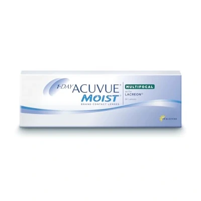 Obrázek Acuvue 1 Day Moist Multifokální denní čočky měkké, 30 kusů/BC 8,4 mm/DIA 14,3 / 5,5 dioptrie/ADD LOW