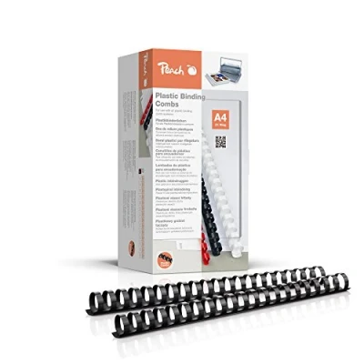Obrázek Peach Plastový vázací hřbet A4 25 mm 240 listů 50 kusů černý PB425 02