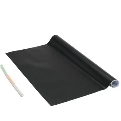 Obrázek Venilia Tabulová fólie samolepicí vč. 3 kříd Křídová chladnička Tabulka černá matná 67,5 cm x 1,5 m, tloušťka 150 μ Multifunkční s tabulkami, kuchyňská bez ftalátů Made in