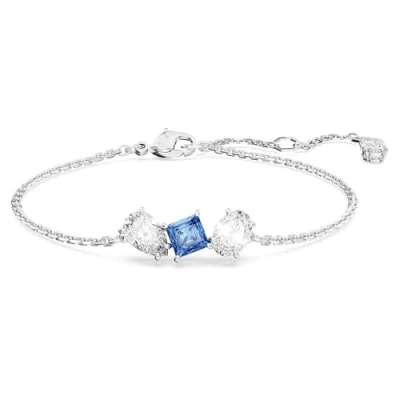 Obrázek Swarovski Mesmera Armband, Rhodiniertes Damenarmband mit Blauen und Weißen Kristallen