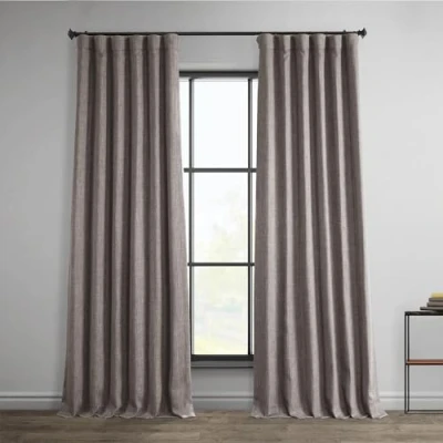 Obrázek HPD Half Price Drapes Vorhänge aus Kunstleinen, strukturiert, Raumverdunkelungsvorhänge für Schlafzimmer, 213 cm lang, 1 Panel, 127 x (B L), Wohnzimmer, Heimdekoration, Nerz