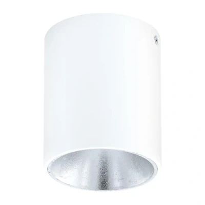 Obrázek EGLO LED stropní svítidlo Polasso, s 1 žárovkou, materiál: hliník, plast, barva: bílá, stříbrná, Ø: 10 cm