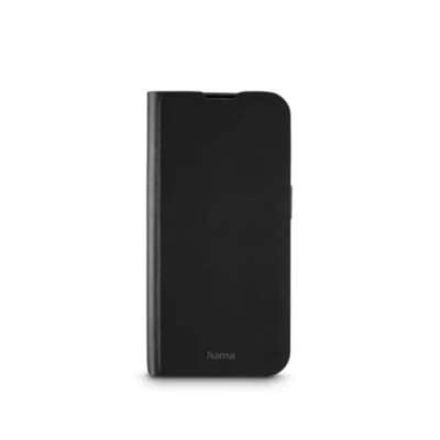 Obrázek Hama pouzdro na mobil pro iPhone 15 (pouzdro mobil, s přihrádkou karty, koženka, kovové prvky, funkce stojánku, extra ochrana displeje a fotoaparátu, magnet, 15,