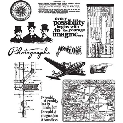Obrázek Stampers Anonymous Tim Holtz sada gumových razítků, 17,8 x 21,6 cm, Warehouse District