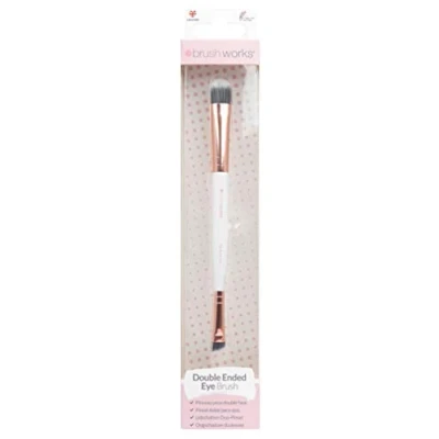 Obrázek Brushworks Doppelendiger Augenpinsel, Weiß/Gold, 100 g