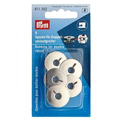 Obrázek Prym 611352 cívky na šicí stroje, ocel, dvojitý oběh, 21,9 mm, stříbrná, mm