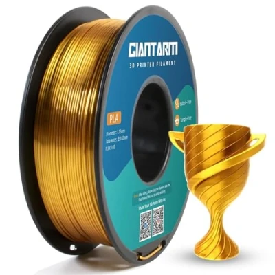 Obrázek GIANTARM Silk PLA Filament 1,75 mm, vlákno pro 3D tiskárny 1kg cívka, hedvábně zlatá