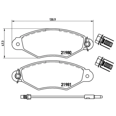 Obrázek Sada brzdových destiček, kotoučová brzda BREMBO P 68 042