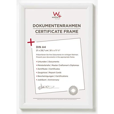 Obrázek walther design Fotorámeček bílý 21 x 29,7 cm (DIN A4) Trendstyle plastový rám KP130W