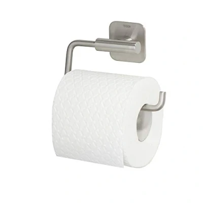 Obrázek Tiger Colar Toilettenpapierhalter ohne Deckel, mit integrierter Klebefolie zur Montage bohren, Edelstahl gebürstet