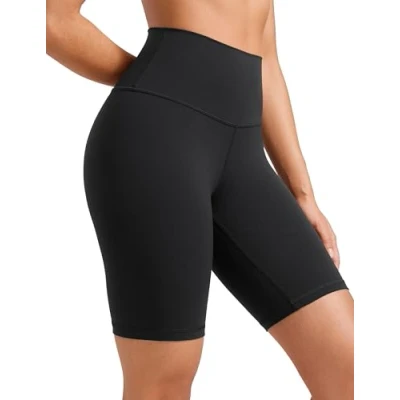 Obrázek CRZ YOGA Butterluxe dámské cyklistické kalhoty krátké sportovní s vysokým pasem jóga letní šortky běžecké fitness 6. 3/10/15/20 cm, černá, 36