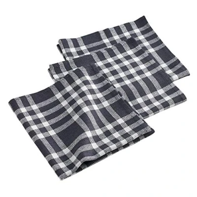 Obrázek douceur d&#039;Intérieur Traditio Servietten, Baumwolle, Schwarz, 45 x cm, 3 pack