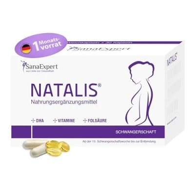 Obrázek Natalis, těhotenské vitamíny, se železem, vitamínem B12 a kyselinou listovou dalšími důležitými živinami, 90 kapslí SanaExpert