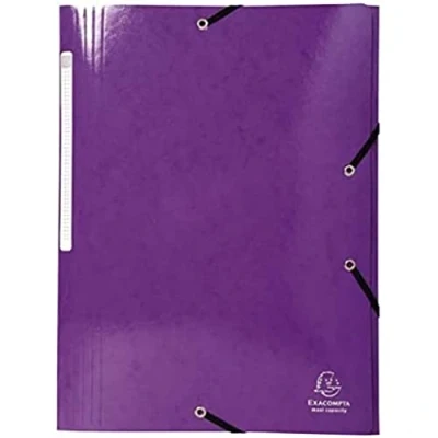 Obrázek Exacompta 55826E Binder (Iderama se 3 klapkami a gumičkou, 425 / m2, A4, maxi kapacita, manila lepenka) 1 kus fialová