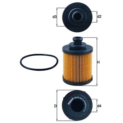 Obrázek MAHLE OX 418D olejový filtr