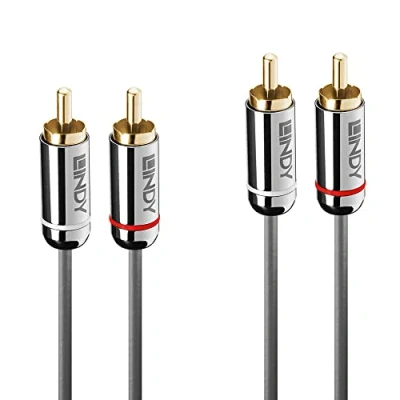Obrázek Lindy 35344 0.5 m Dual Phono audio kabel, cromo Line Antracit