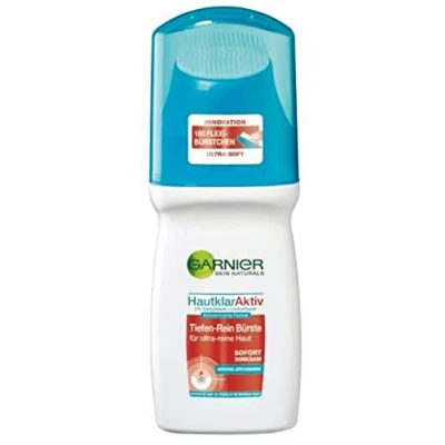 Obrázek Garnier, Aktivní hloubkový čistý kartáč, kartáč na čištění obličeje s kyselinou salicylovou, působí proti pupínkům, čistí pokožku, 1 x 150 ml