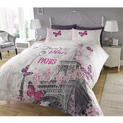 Obrázek Sleepdown Paris Romance Bettwäsche Set mit Digitaldruck, Bettwäsche, Schlafzimmer, Tagesbett (Doppelbett)