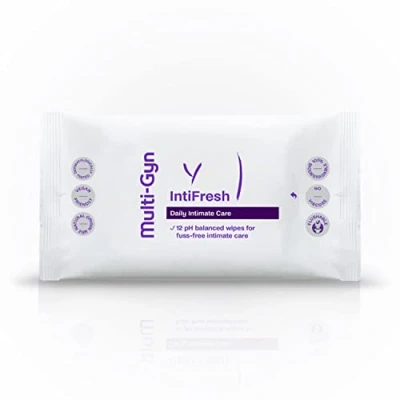 Obrázek Multi Gyn IntiFresh, intimní ubrousky pro vnější použití, 12 vlhkých ubrousků
