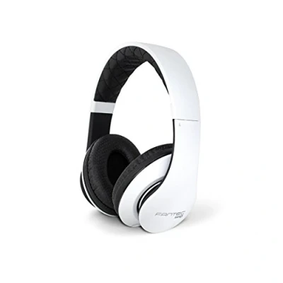 Obrázek FANTEC 1813 SHP 3 On Ear stereo HiFi sluchátka (s funkcí handsfree, integrovaný mikrofon, 1tlačítkový dálkový ovladač, odnímatelný textilní kabel, 3,5 mm jack konektor) bílá černá