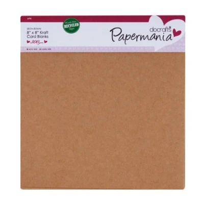 Obrázek Papermania, Karty z recyklovaného kraftového papíru s obálkami, 6dílná sada, 20 x cm, 300 g/m², hnědá