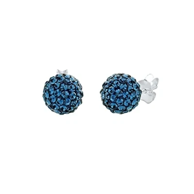 Obrázek Elli Dámské náušnice kulička elegantní s krystaly lber, Fazetový brus, Krystal Swarovski