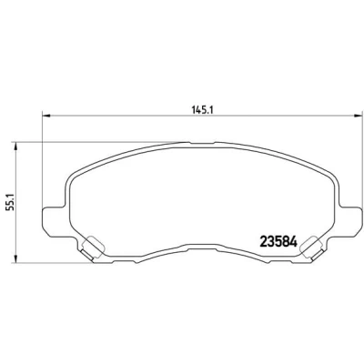 Obrázek Brembo P 54 030 sada brzdových destiček, kotoučová brzda (4dílná)