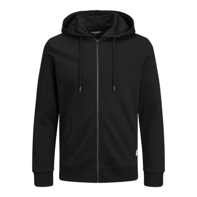Obrázek JACK &amp; JONES Male bunda s kapucí jednobarevná kapucí, černá, XL