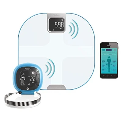 Obrázek TEFAL Body Partner YD3094S1 Personenwaage, vernetzt, Gesundheits kompatibel, Google Fit integriertes Sport und Ernährungscoaching