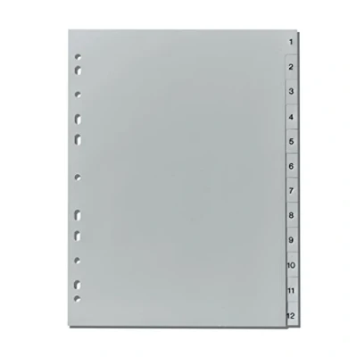 Obrázek Herlitz 10843407 rejstřík 1 12, 23 x 29,7 cm, PP, euro děrování