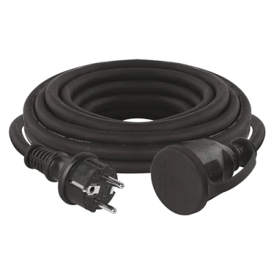 Obrázek EMOS prodlužovací kabel 5 m Schuko, gumový pro venkovní použití IP44, H07RN F3G 1,5 mm2