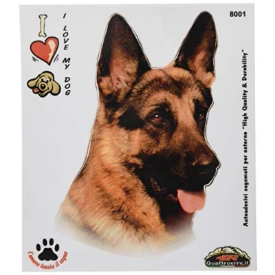 Obrázek 4R Quattroerre.it 8001 Sticker Aufkleber Hund Deutscher Schäferhund, 13.5 x 16 cm