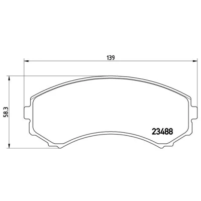Obrázek Brembo P54029 přední brzdové destičky, počet 4