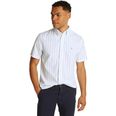 Obrázek Tommy Hilfiger Pánské S/S tričko, Modrá (Sweet Blue / Optic White), L