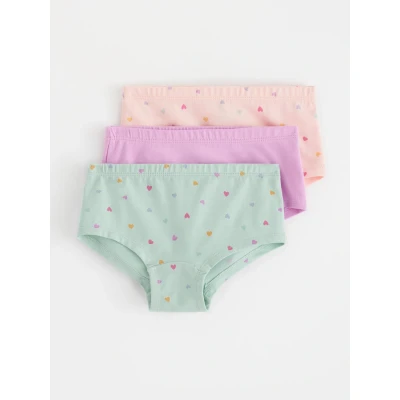 Obrázek Lindex 3PACK Kalhotky pro děti, Velikost: 86/92, Light dusty pink