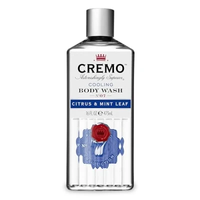 Obrázek CREMO Cooling Body Wash For Men Osvěžující citrus &amp; Mint Leaf Shower Gel 473ml